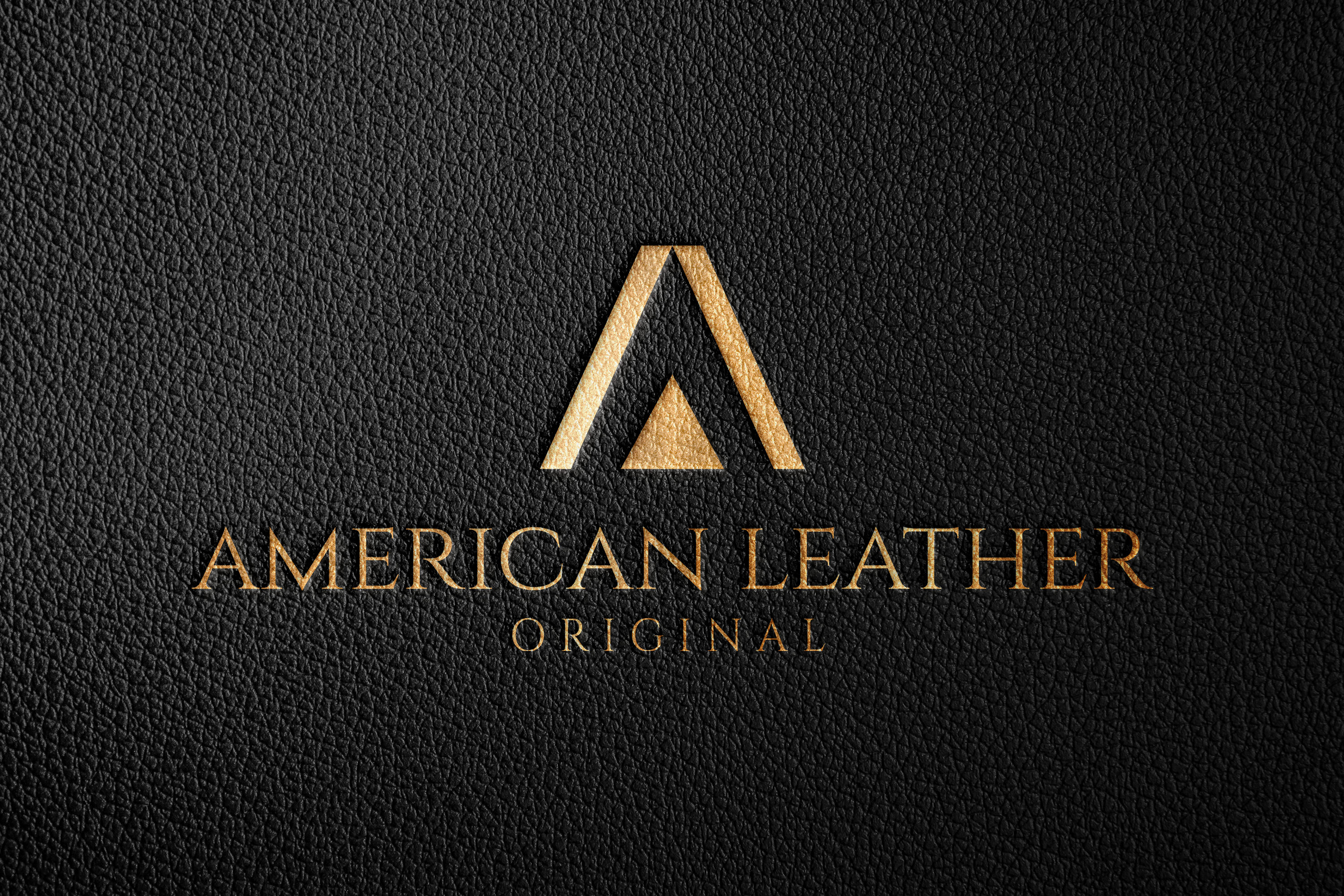 American Logo sobre piel (dorado)